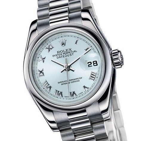 Rolex Datejust (Platinum / Ice Blue / Platinum) 179166