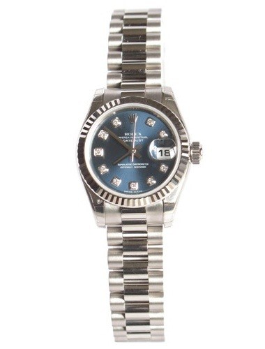 Rolex Datejust President (WG / Blue-Diamonds / WG) 179179