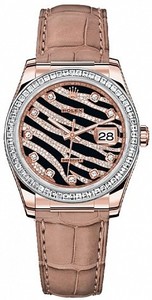Rolex Datejust Royal Pink 36mm Everose Gold 116185 BBR Croco