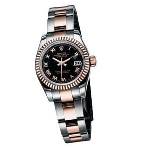 Rolex Datejust (SS-RG / Black / SS-RG) 179171-2