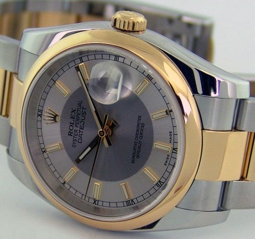 Rolex Datejust (SS-YG-Domed Bezel / Steel-Silver / SS-YG) 116203-4