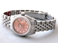 Rolex Datejust (SS / Salmon-Diamonds / SS) 179174