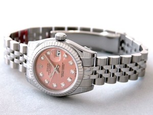 Rolex Datejust (SS / Salmon-Diamonds / SS) 179174