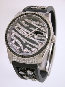 Rolex Datejust (WG-Baguette Diamonds / Diamonds / Rubber-Galuchat) 116199 SANR