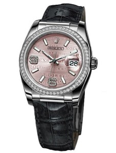 Rolex Datejust (WG-Diamonds / Waves-Diamonds / Leather) 116189-2