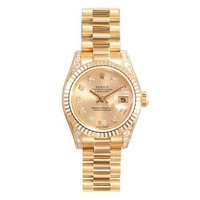 Rolex Datejust (YG-Diamond / Champagne-Diamonds / YG) 179238