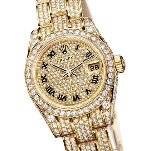 Rolex Datejust (YG-Diamonds / Diamonds / YG-Diamonds) 179458