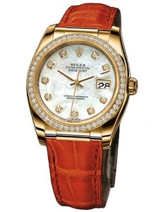 Rolex Datejust (YG-Diamonds / MOP-Diamonds / Leather) 116188-3