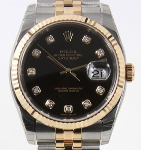 Rolex Datejust (YG-SS / Black-Diamonds / YG-SS) 116233