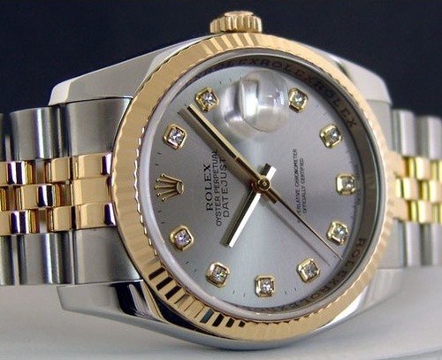 Rolex Datejust (YG-SS / Gray-Diamonds / YG-SS) 116233