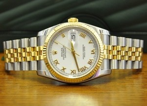 Rolex Datejust (YG-SS / White- Roman Numerals / YG-SS) 116233