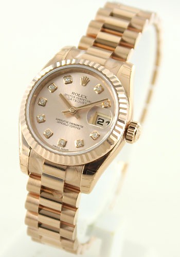 Rolex Datejust (YG / Champange-Diamonds / YG) 179175
