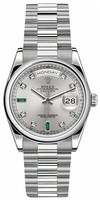 Rolex Day-Date 36mm Platinum 118206 Emerald