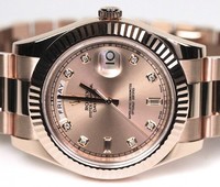 Rolex Day-Date II (RG / Rose Gold-Diamonds / RG) 218235