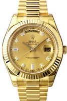 Rolex Day-Date II (YG / Gold-Diamonds / YG) 218238