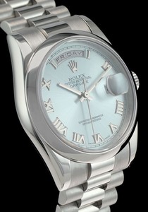Rolex Day-Date (Platinum / Ice Blue / Platinum) 118206