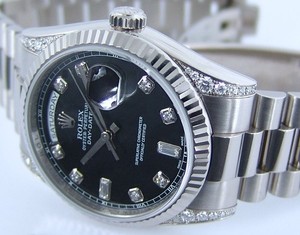 Rolex Day-Date (WG-Diamonds / Black-Diamonds / WG) 118339