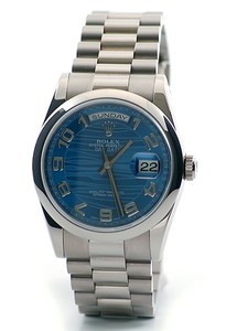 Rolex Day-Date (WG / Blue Waves / WG) 118209