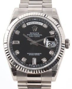 Rolex Day-Date (WG / Black-Diamonds / WG) 118239