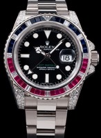 Rolex GMT-Master II (WG-Diamonds-Rubies-Sapphires / Black / WG) 116759 SARU
