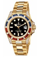 Rolex GMT-Master II (YG-Diamonds-Sapphires-Rubies / Black / YG) 116758 SARU