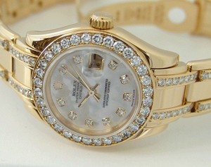 Rolex Lady-Datejust Pearlmaster (YG-Diamonds / MOP-Diamonds / YG-Diamonds) 80298