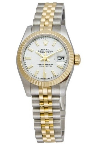Rolex Lady-Datejust (SS-YG / White / SS-YG) 179173