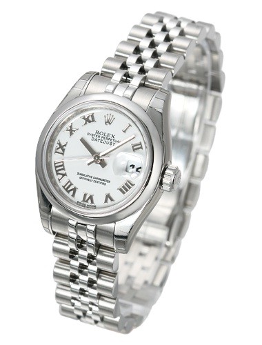 Rolex Lady-Datejust (SS / White-Roman / SS-Jubilee) 179160
