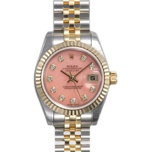 Rolex Lady-Datejust (YG-SS / Pink-Diamonds / YG-SS) 179173