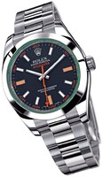 Rolex Milgauss (SS / Black-Green / SS) 116400GV
