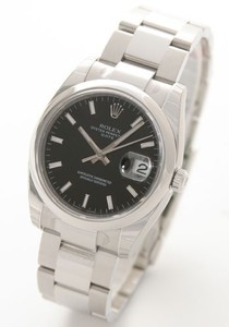 Rolex Rolex Oyster perpetual Date (SS / Black - Stick Markers / SS) 115200