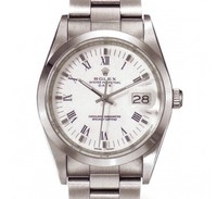 Rolex Rolex Oyster perpetual Date (SS / White - Roman Markers / SS) 115200