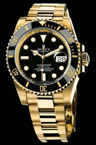 Rolex Submariner Date (YG / Black dial / YG) 116618LN