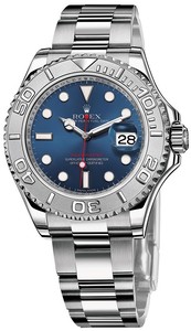 Rolex Yacht-Master 40mm Platinum and Steel 116622 Blue
