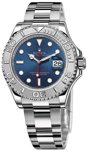 Rolex Yacht-Master 40mm Platinum and Steel 116622 Blue