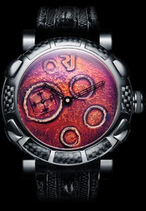 Romain Jerome Black Mood Ochre (SS-PVD / Ochre / Black Strap) MO.FB.BBBB.00