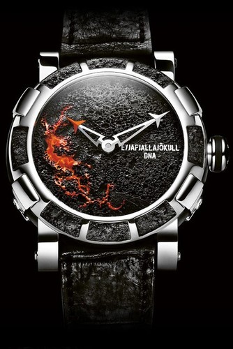 Romain Jerome Eyjafjallajokull DNA Volcano (SS-PVD / Black Lava / Rubber Strap) RJ.V.AU.001.01