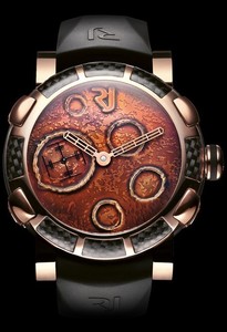 Romain Jerome Gold Mood Ochre (RG-SS-PVD / Ochre / Black Strap) MO.F2.22BB.00