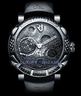 Romain Jerome Moon Dust-DNA - Black Mood Grey (SS-PVD / Grey / Black Strap) MG.FB.BBBB.00