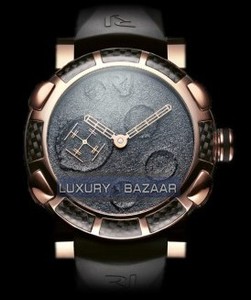 Romain Jerome Moon Dust-DNA - Gold Mood Black (RG-SS-PVD / Black / Black Strap) MB.F2.22BB.00