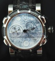 Romain Jerome Moon Dust-DNA - Steel Mood White (SS-PVD /White / Black Strap) MW.F1.11BB.00