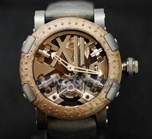 Romain Jerome Titanic-DNA - A la Grande rusted steel T-OXY III Tourbillon Steampunk / Black TO.T.ALG.OXY3R.BBBB.00