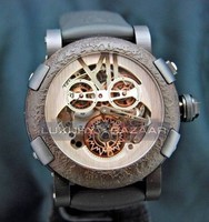 Romain Jerome Titanic-DNA - Rusted steel T-OXY III Chronograph Tourbillon/Black TO.CH.T.OXY3.BBBB.00.BB