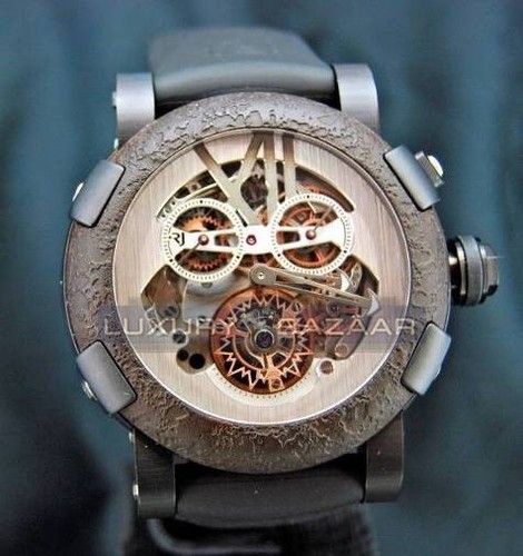 Romain Jerome Titanic-DNA - Rusted steel T-OXY III Chronograph Tourbillon/Black TO.CH.T.OXY3.BBBB.00.BB