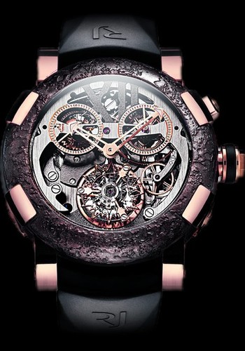 Romain Jerome Titanic-DNA Tourbillon Chronograph (RG / Skeleton / Black Strap) TO.CH.T.OXY3.2222.00