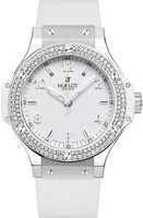 Hublot Big Bang Steel White Diamonds (SS-Diamonds / White / White Rubber Strap) 361.SE.2010.RW.1104