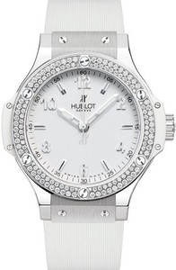 Hublot Big Bang Steel White Diamonds (SS-Diamonds / White / White Rubber Strap) 361.SE.2010.RW.1104