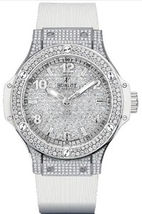 Hublot Big Bang Steel White Full Pave (SS-Pave Diamonds / White-Diamonds / White Rubber Strap) 361.SE.9010.RW.1704