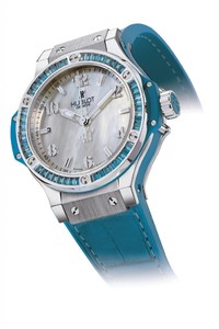 Hublot Big Bang Steel Tutti Frutti Blue (SS-Topaz / MOP / Gummy Alligator Strap) 361.SL.6010.LR.1907