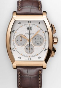 Vacheron Constantin Malte Tonneau Chronograph (RG / Silver/ Leather) 49180/000R-9361